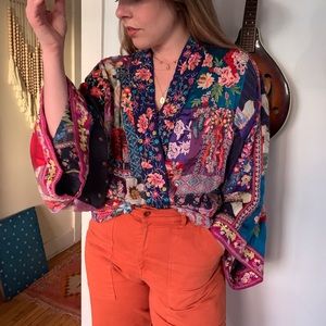 Johnny was mixed media kimono